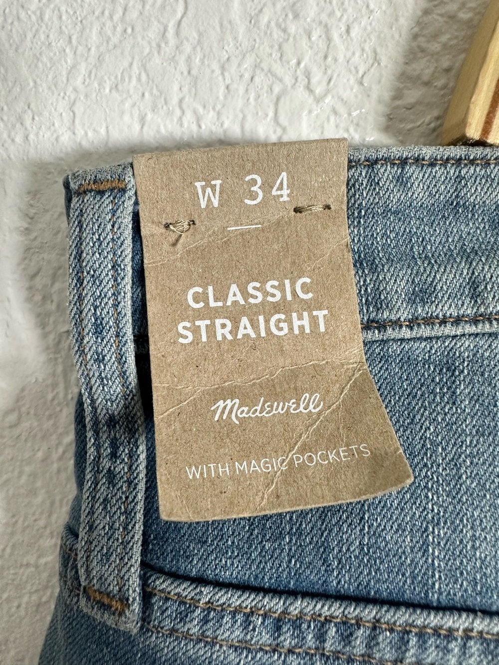 Madewell NWT Classic Straight~Maggie Pockets Size 34 (16W) - Picture 5 of 11
